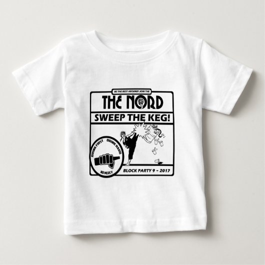 ブロックパーティ9の-軽くか白い衣類 ベビーTシャツ (正面)