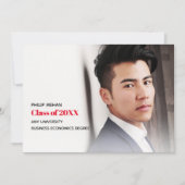 ブロックフォト 卒業パーティー 招待状 (正面)