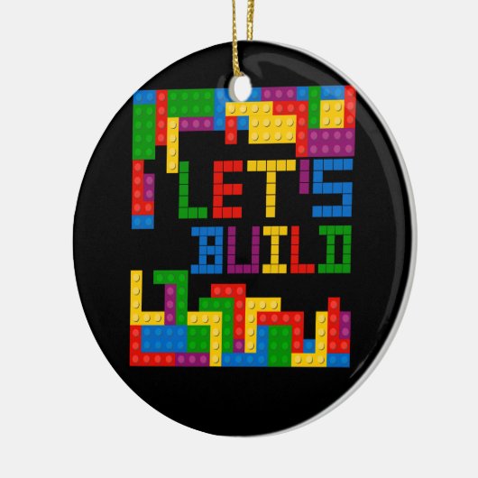 ブロックブリック建物マスタービルダーPuを構築しよう セラミックオーナメント (左)