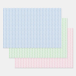ブロックプリントの花の包装紙 ラッピングペーパーシート