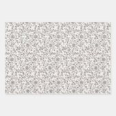 ブロックプリントインスパイアフローラ ラッピングペーパーシート (正面3)