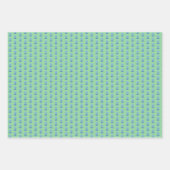 ブロックプリントストライプのラッピング紙(3) ラッピングペーパーシート (正面)