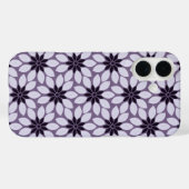 ブロックプリントタイル花パープル Case-Mate iPhoneケース (裏面 (横))