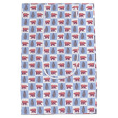 ブロックプリントトピアリー&ポーラベア ミディアムペーパーバッグ (裏面)