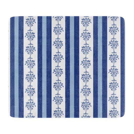 ブロックプリントパルメットストライプ カッティングボード (正面)