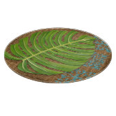 ブロックプリントパームオンウィッカー背景 カッティングボード (角)