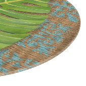 ブロックプリントパームオンウィッカー背景 カッティングボード (角)