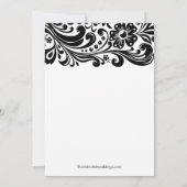 ブロックプリントフローラ旋回婚約招待状 招待状 (裏面)