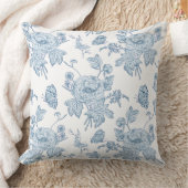 ブロックプリント装飾用クッションインディゴ クッション (ブランケット)