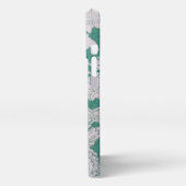 ブロックプリント電話ケース、グリーンマシン iPhoneケース (左側面)