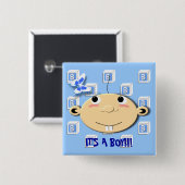 ブロックボタン 缶バッジ (正面&裏面)