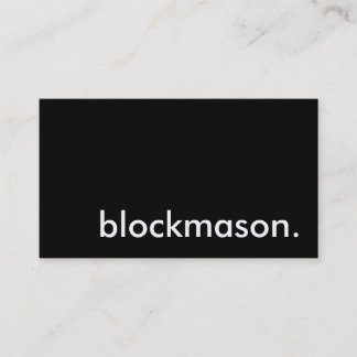 ブロックメイソン 名刺