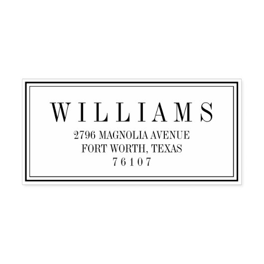 ブロックモダン差出人住所スタンプ セルフインキングスタンプ (デザイン)