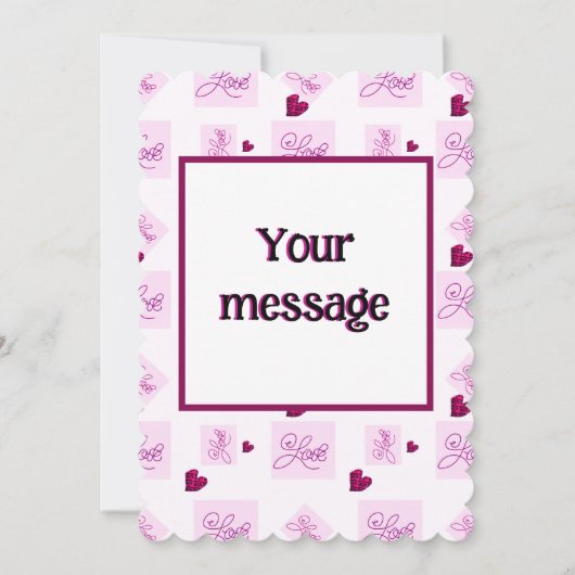 ブロックラブハートパターン シーズンカード (正面)