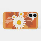 ブロック上のヴィンテージデイジー iPhone 16ケース (裏面横)