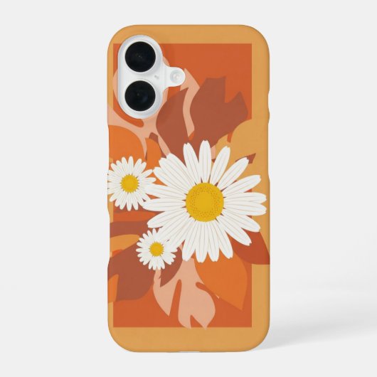 ブロック上のヴィンテージデイジー iPhone 16ケース (裏面)