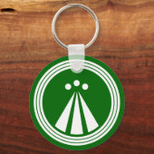 ブロック上のOBODシンボル キーホルダー (正面)