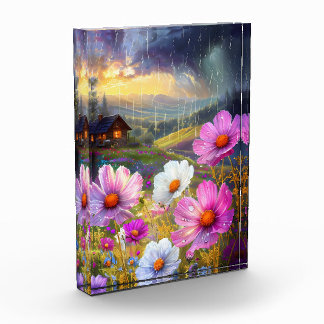 ブロック内の開花：ディスプレ芸術的イ フォトブロック