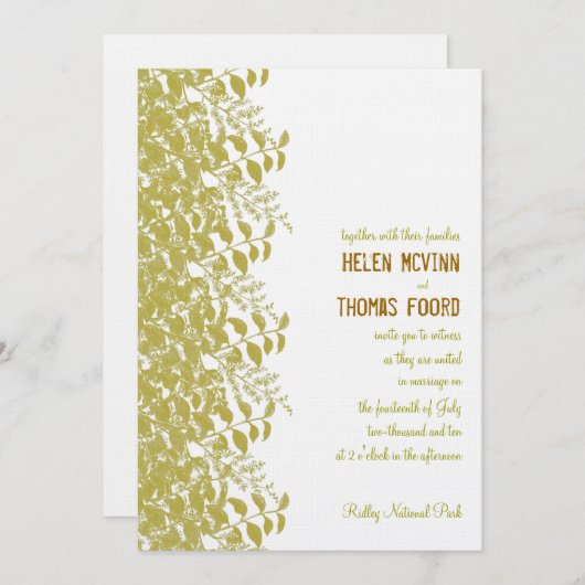 ブロック印刷 招待状 (正面/裏面)