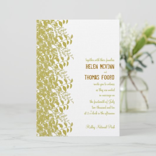 ブロック印刷 招待状 (スタンド正面)