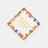 ブロック地区の赤ちゃんシャワーの新しい子供 スタンダードランチョンナプキン (角)