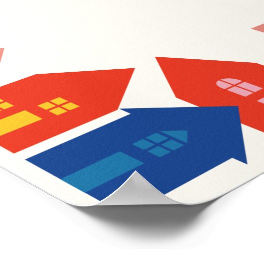 ブロック地区の赤ちゃんシャワーの新しい子供 ポスター (角)