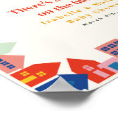 ブロック地区の赤ちゃんシャワーの新しい子供 ポスター (角)