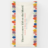 ブロック地区の赤ちゃんシャワーの新しい子供 横断幕 (縦)