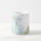 ブロック島のサウンドとアプローチの航海のグラフ コーヒーマグカップ (中央)