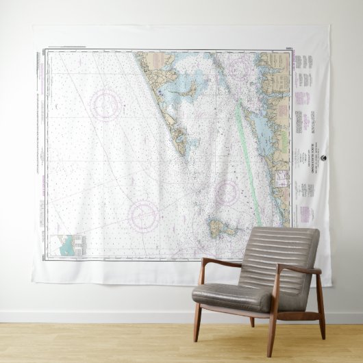 ブロック島のサウンドとアプローチの航海のグラフ タペストリー (インサイチュ(横))