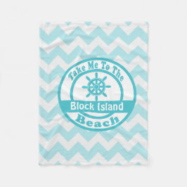 ブロック島のビーチ毛布 フリースブランケット