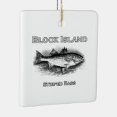 ブロック島のヴィンテージストライプのバスロゴ セラミックオーナメント (右)