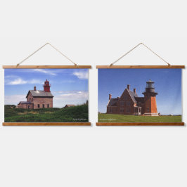 ブロック島の2つのライト 吊り下げ型タペストリー