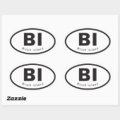 ブロック島ステッカー 楕円形シール (シート)