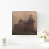 ブロック島 スクエア壁時計 (ホーム)