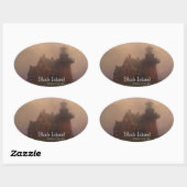 ブロック島 楕円形シール (シート)