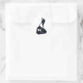 ブロック島BI島の形状 ラウンドシール (バッグ)