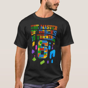 ブロック建物6 B回転レンガのゲームマスター Tシャツ