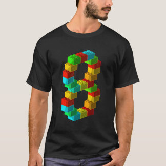ブロック建物8番目8 Tシャツ