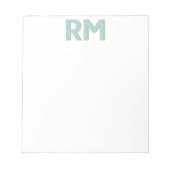 ブロック文字のイニシャル ノートパッド (正面)