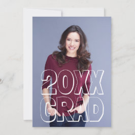 ブロック文字ホワイト – 卒業発表 招待状