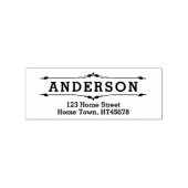 ブロック文字装飾差出人住所 ラバースタンプ (インプリント)