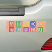 ブロック文字 バンパーステッカー (車上)