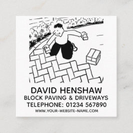 ブロック舗装及びドライブ敷設サービス スクエア名刺