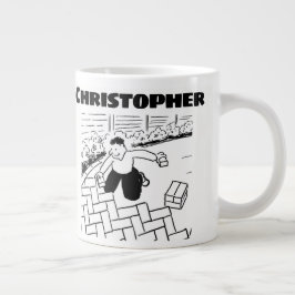 ブロック舗装層またはブロック舗装層（名前） ジャンボコーヒーマグカップ