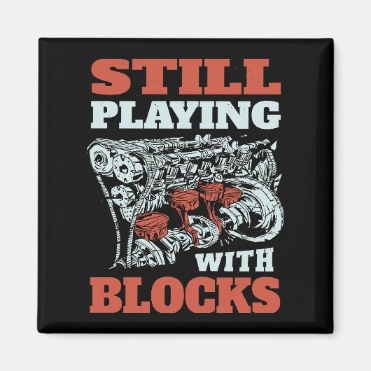 ブロック遊の整備士がある マグネット (正面)