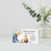 ブロック遊先生ベビーシッター託児セラピスト 名刺 (スタンド正面)