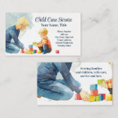 ブロック遊先生ベビーシッター託児セラピスト 名刺 (正面/裏面)