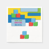 ブロック養子縁組の新しい子供が赤ちゃんシャワーを育てる スタンダードカクテルナプキン (正面)