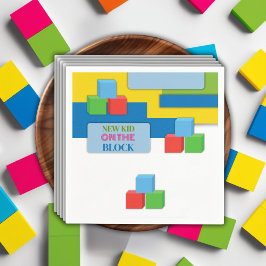 ブロック養子縁組の新しい子供が赤ちゃんシャワーを育てる スタンダードカクテルナプキン